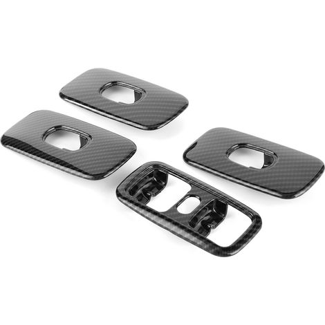 Ensemble de 4 caches décoratifs pour interrupteurs de lève-vitre, compatibles avec Mercedes-Benz Classe G W463 G500 G55 AMG (2007-2010), en fibre de carbone. (1/5)