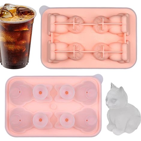 à glaçons en silicone 3D réutilisable avec 4 cavités - Ustensiles de (1/5)