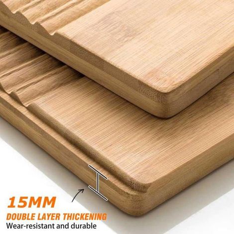 Planche À Laver - Bois Naturel Antidérapant Motif Ondulé Pour Lavage Main Vêtements - 1 Pièce (1/5)