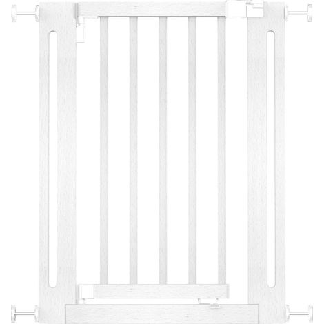 Safetots Wooden Elegance Gate, White, 63cm - 71cm, Pressure Fit Safety Gate, Baby Gate for Stairs and Doors, Easy Installation