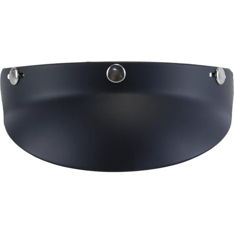 Removable Helmet Visor Black Universal 3 Snap Button Visor Protective Open Face Helmet for Motorcycle Bike (1/5)