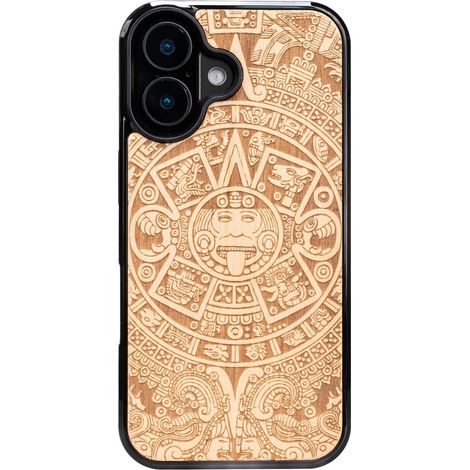 Bewood Holzhülle für iPhone 16 AZTEC CALENDAR ANIEGRE (1/5)