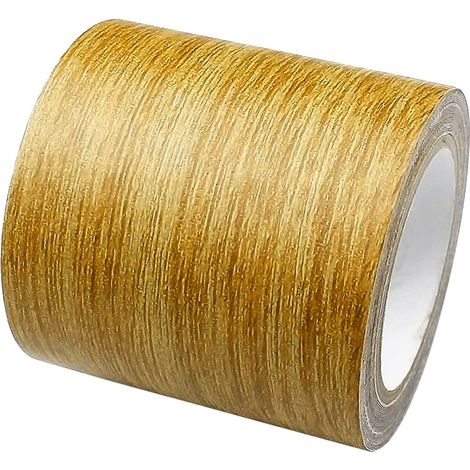 Ruban Adhésif Imitation Grain de Bois, Rubans Adhesif de Réparation de Meuble, Duct Tape Masquage Ruban Imperméable pour Renovation Porte, Sols, Plinthe(Texture de Chêne Doré 5,7 cm x 4,57m) (1/5)