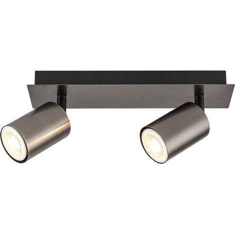 Plafoniera industriale grigia 2 faretti GU10 Rabalux (1/5)