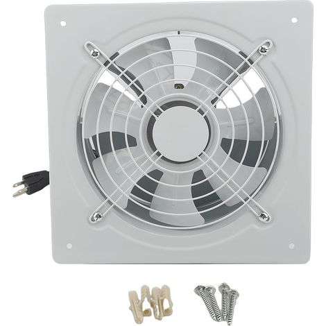 Ventilatore in metallo, cappa aspirante silenziosa per cucina, bagno, uso industriale e commerciale, 10 cm, bianco, 20 W (1/4)