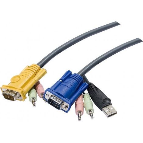 Aten Cable Kvm Usb Con Audio Y Sphd 3 En 1 De 1,8 M (1/5)