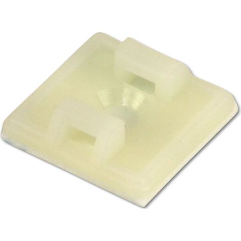 KSS Socle de fixation autocollant en polyamide 6.6, naturel, L=19, l=19, 1 pièce