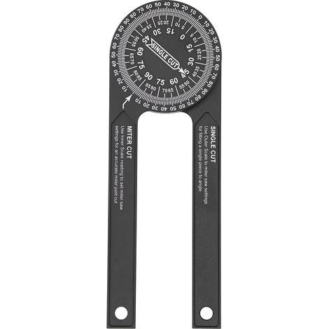 Rapporteur de scie à onglet, détecteur d'angle en alliage d'aluminium, règle de bord pour le travail du bois, échelle gravée au Laser (1/5)