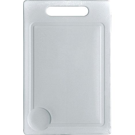 Schneidebrett 29 x 19 cm – Kunststoff – Weiß – Aluminium und Kunststoff