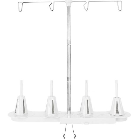 Support à bobines pour machine à coudre Acier inoxydable et plastique Réglable en hauteur 4 bobines Organiseur de fil (1/5)