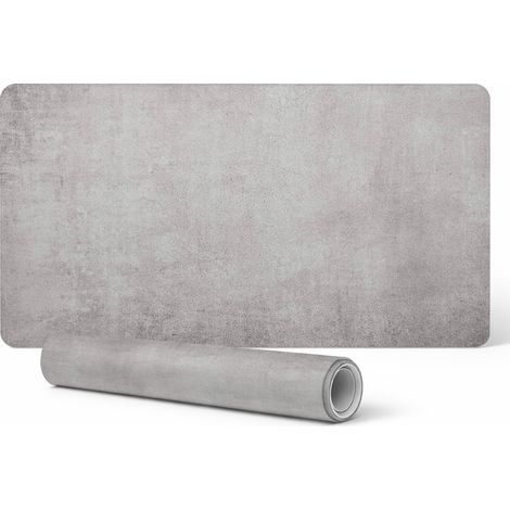 Alfombrilla de escritorio de vinilo con elegante estampado de textura de hormig贸n, 100x50 cm.