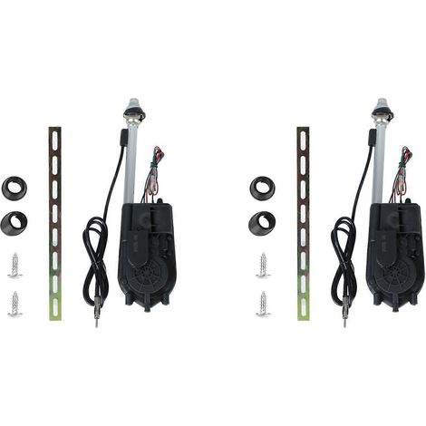 2 antennes télescopiques automatiques électriques extérieures pour véhicules, 12 V, universelles et étanches, compatibles avec les radios AM et FM pour voitures et SUV. (1/5)