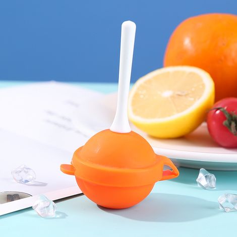 Moules à Glace 10 Pièces - Forme Sucette et Hockey, Moule à Glaçons Alimentaire en Silicone pour Bébé et Réfrigérateur, Accessoire Cuisine Orange-lsw