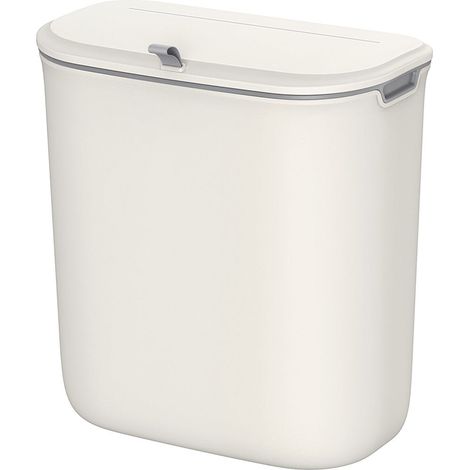 Cubo de basura colgante para cocina de 9 litros compost con tapa para residuos de alimentos para colgar en la pared armario de cocina debajo del fregadero color gris 120007242