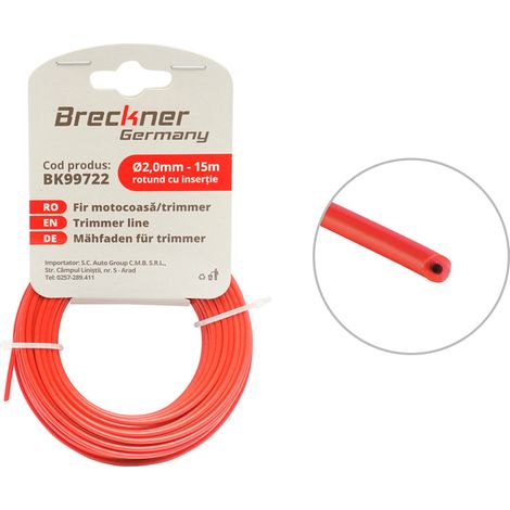 Filo per decespugliatore tondo, 2,0 mm x 15 m Breckner Germany (1/3)