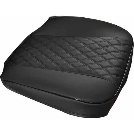 Housses de siège auto, couverture intégrale, housses de siège avant, housses de siège avant noires mystérieuses monobloc 9D, adaptées à la plupart des voitures. (1/5)