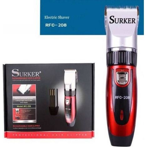 TRADE SHOP - Rasoio Elettrico Tagliacapelli Surker Rfc-208 Ricaricabile + 4 Pettini -