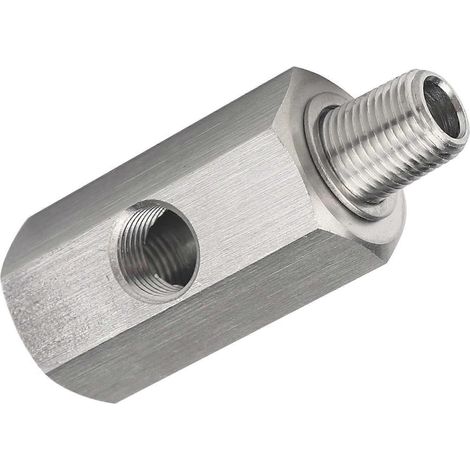 Raccord en T pour capteur de pression d'huile 1/8 NPT, pressostat d'huile, manomètre, connecteur de tuyau d'alimentation turbo, acier inoxydable (1/5)