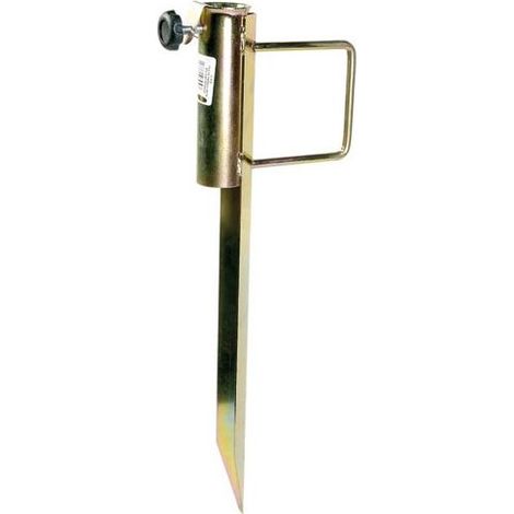 Pied de parasol métal pour tube d.23 à 38mm – Hauteur 47cm – Pour terrains accidentés – Fixation stable et durable – (1/2)