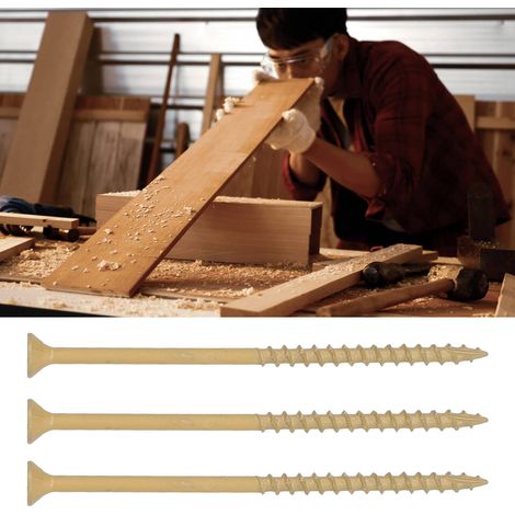 Vis à bois à tête fraisée, rainure Torx T25, tête ronde, vis autotaraudeuse semi-filetée trempée, 4,8 x 89 mm (1/5)