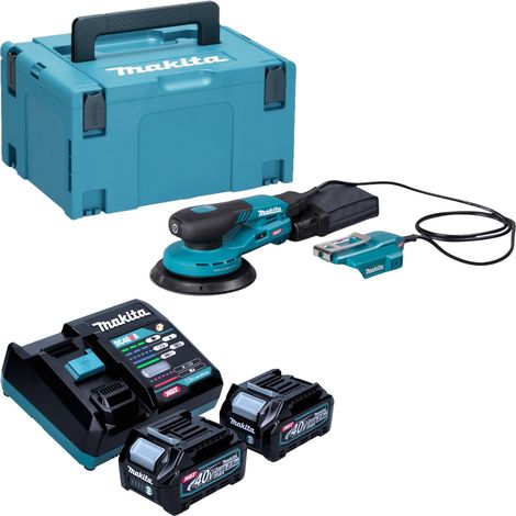 Lijadora excéntrica a batería Makita BO 004 CGD201 40 V máx. 150 mm 3,0 mm de carrera sin escobillas + 2 baterías de 2,5 Ah + cargador + Makpac (1/5)
