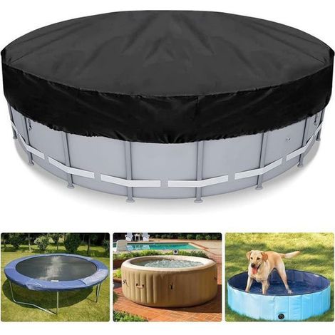 Couverture Ronde Pour Piscine - Tissu Oxford Impermeable - Protection Anti Feuilles Et Debris - Pour Spa Rond - 1 Unite (1/5)