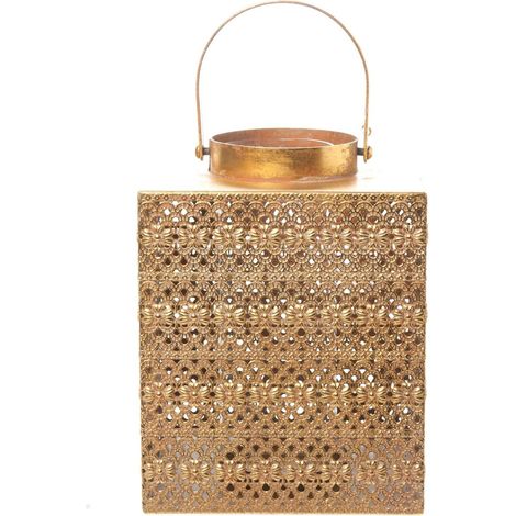 ARPIMEX Lanterna Metallo 16 x 16 x 20,5 Cm Gold