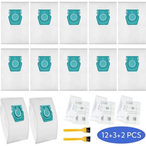12 bolsas de repuesto para aspiradora Miele TU Guard L1/Guard S1/CO Guard M1 - 3 juegos de bolsas de filtro de algodón con cepillo pequeño (1/5)