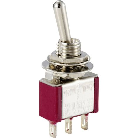 TRU COMPONENTS TC-12819604 Interrupteur à levier 125 V/AC, 250 V/AC 6 A 1 x On/Off/On à accrochage 1 (1/3)