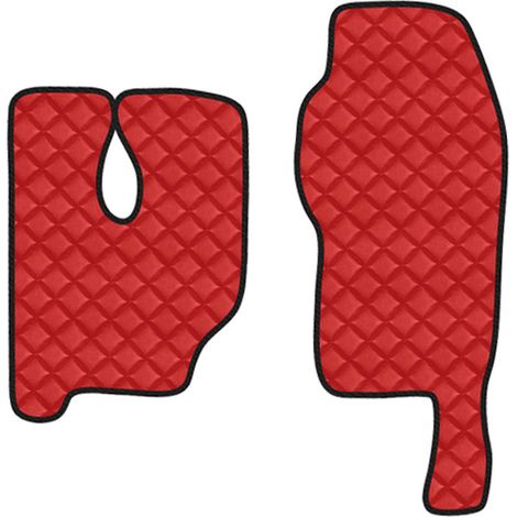 Coppia tappeti in Skeentex - Rosso - compatibile per Mercedes Actros MP3 (06/0812/13) tunnel alto