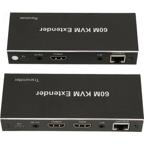 Extendeur KVM multifonctionnel 60 m, interface multimédia HD 1080p 60 Hz, extension KVM USB pour TV, lecteur DVD et PC, 100-240 V
