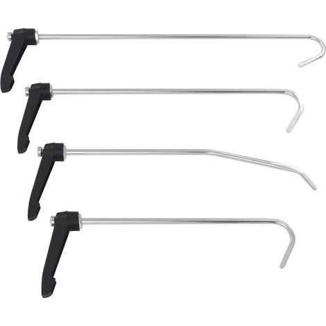 Kit de débosselage sans peinture pour carrosserie crochets rotatifs 360° 4 pièces (1/4)
