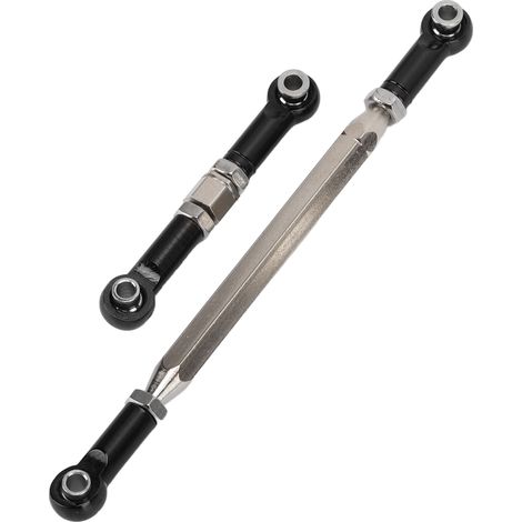 Biellette de direction de servo en métal renforcée pour voitures RC MN D90, MN91, MN96 et MN99S (pièces détachées noires) (1/5)