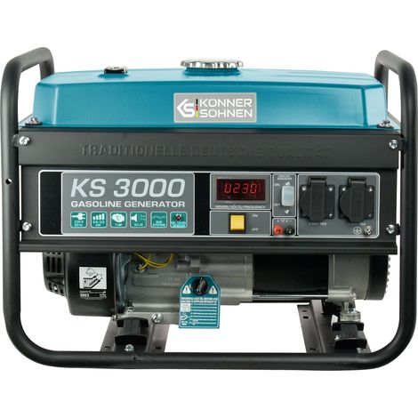 Könner & Söhnen Generatore a Benzina KS 3000, 3,0 kW, Motore K&S Affidabile, Avviamento Manuale, Protezione da Sovraccarico, Ideale per Casa, Campeggio, Fai-da-te e Piccole Emergenze (1/5)
