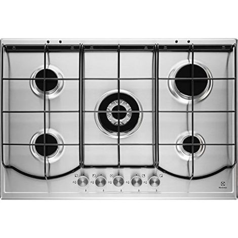 Electrolux Piano Cottura A Gas Da Incasso Easy Collection PQ750UX 75 Cm 5 Fuochi Inox