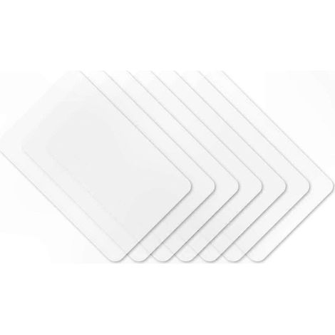 Set mit 8 transparenten Platzsets, hitzebeständig und strapazierfähig, leicht zu reinigen (1/5)