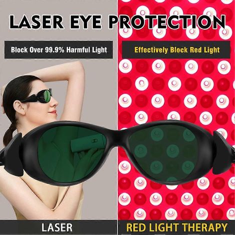 Lunettes de luminothérapie rouge, lunettes de protection laser IPL 200-2000 nm, protection oculaire pour la luminothérapie rouge (1/4)