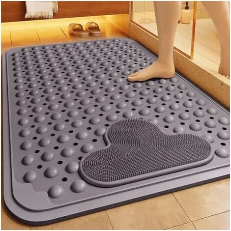 40x70cm Tapis Douche Antiderapant avec Ventouses et Trous de Drainage,Tapis de Douche avec Coussin Massant,Tapis de Bain Douche Grand pour la Douche de Salle de Bain (1/4)