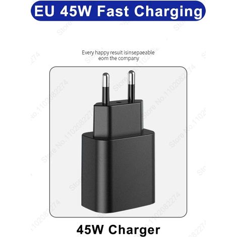 Chargeur USB-C PD 45 W, adaptateur de charge ultra-rapide pour Samsung Galaxy S24, S23, S22 Ultra, A54, A15, A55 5G, câble de charge de type C (1/5)