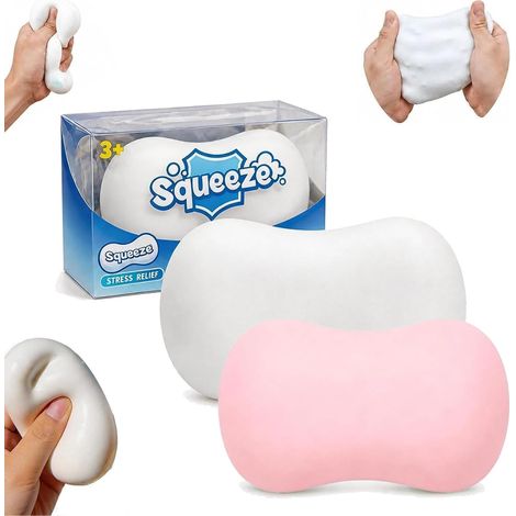 Savon ASMR doux et moelleux rempli de perles, savon croquant à rebond lent, bâtonnet anti-stress alimentaire à presser, cadeau de décoration de bureau apaisant pour adultes (lot de 2) (1/5)
