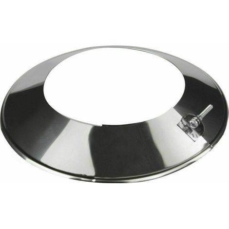 Rosace de Finition - 1 Pièce - Acier Inoxydable 0,6mm - Protection Conduit Double Paroi - Cheminée et Évacuation Fumées - Diamètre Intérieur 180 mm (1/5)