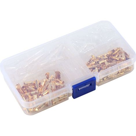 120pcs Bornes de connecteur à balle en laiton de 3,5 mm mâles et femelles avec couvercle isolant, (1/4)