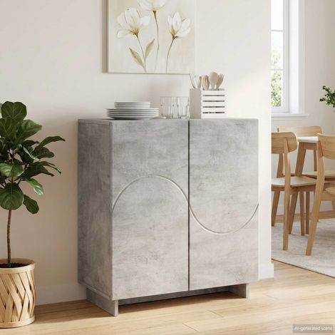 Aparador Gris Hormigón 67 x 34,5 x 75 cm Madera de ingeniería (1/4)