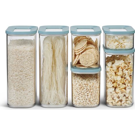 Ensemble de 6 Boîte Conservation Alimentaire Modula - Boîte Cuisine avec Couvercle - Rangement Cuisine - Empilable (1/5)