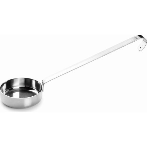 Bol de sauce à pizza, Louche de cuisine, Bol en acier inoxydable, Ustensiles de cuisine, Capacité 80 g, Longueur 27 cm, Fini brillant (1/5)