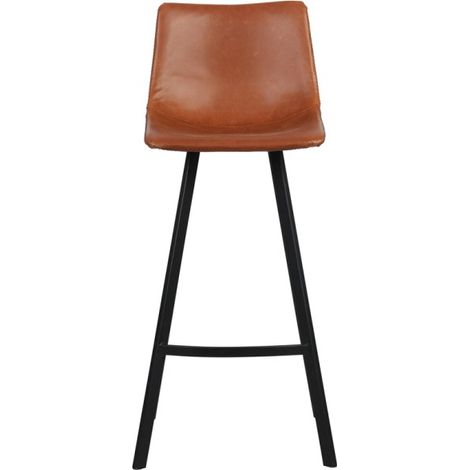 Set di 2 sgabelli da bar OZON - Colore Cognac - Seduta in PU - Comfort moderno e stile elegante