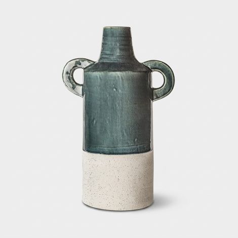 Vaso bottiglia in ceramica effetto pietra Itria (1/2)