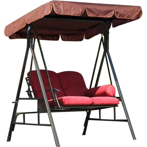 Swing Cover, Waterproof Swing Cover 195 x 125 x 15cm 210D Scratch-Resistant Oxford Fabric (Coffee) (1/5)