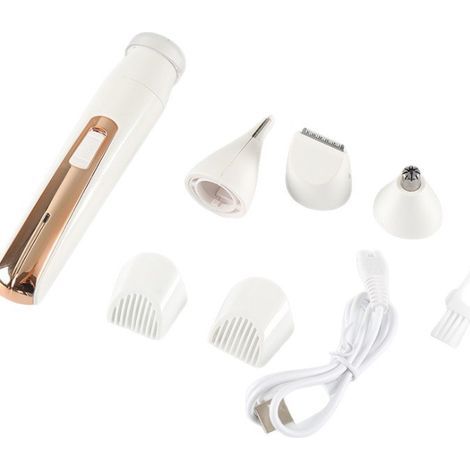 Tondeuse 4 en 1 pour femme - Rasoir féminin rechargeable - Appareil d'épilation femme - Rasoir pour visage féminin (1/4)