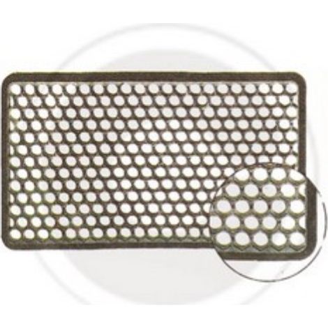 paillasson nid d&39abeille avec bordure 41x71 cm en caoutchouc noir pour usage extA rieur (1/2)